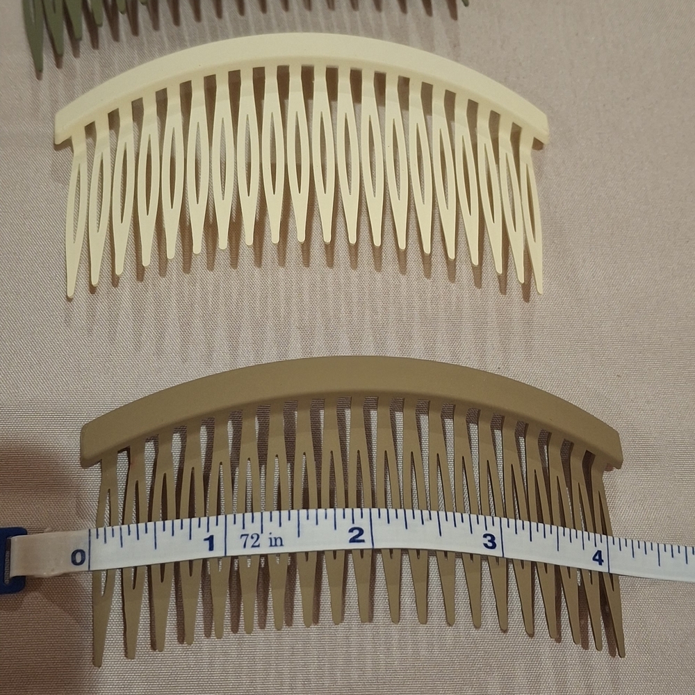 Neutral Multi-Color Hair Comb Set - Versatile Everyday Styling - Picture 2 of 5